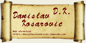 Danislav Košarović vizit kartica